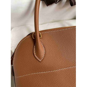 Hermes Bolide 1923 27 Handmade Bag In Gold Clemence Calfskin