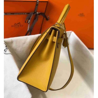 Hermes Yellow Epsom Kelly 32cm Sellier Bag