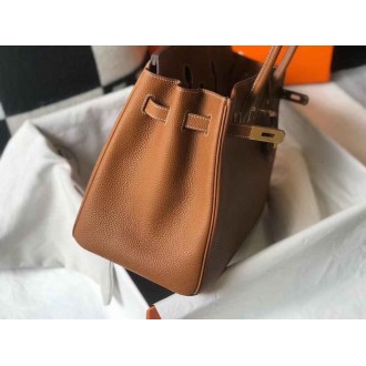 Hermes Brown Clemence Birkin 35cm Bag