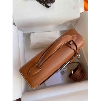 Hermes Brown Picnic Kelly 28cm Wicker Bag