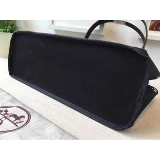 Hermes Cabag Elan Bag In Black Canvas