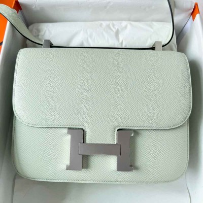 Hermes Constance 24 Handmade Bag In Vert Fizz Epsom Calfskin