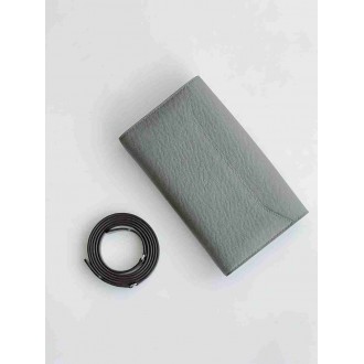 Hermes Constance To Go Wallet in Gris Meyer Epsom Calfskin