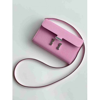 Hermes Constance To Go Wallet in Mauve Sylvestre Epsom Calfskin