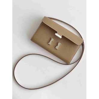 Hermes Constance To Go Wallet in Taupe Epsom Calfskin