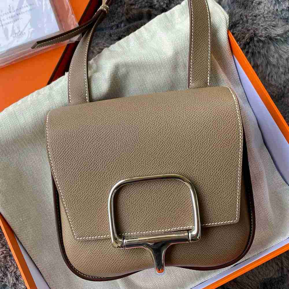 Hermes Della Cavalleria II Mini Bag in Taupe Epsom Calfskin