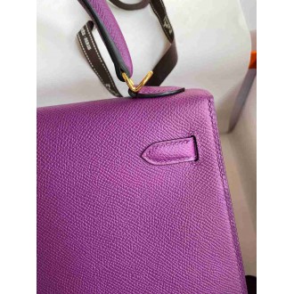 Hermes Epsom Kelly 25cm Sellier Handmade Anemone Bag