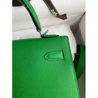 Hermes Epsom Kelly 25cm Sellier Handmade Bambou Bag