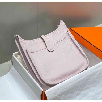 Hermes Evelyne III 29 Bag in Mauve Pale Clemence Leather