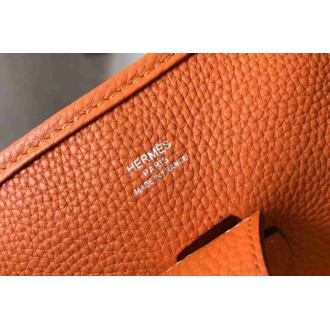 Hermes Evelyne III 29 Bag In Orange Clemence Leather