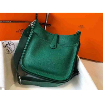 Hermes Evelyne III 29 Bag In Vert Vertigo Clemence Leather