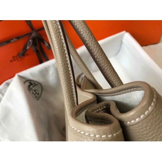 Hermes Garden Party 30 Bag In Grey Clemence Leather