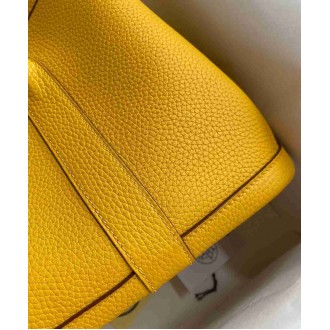 Hermes Garden Party 30 Handmade Bag in Jaune Ambre Clemence Leather