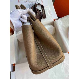 Hermes Garden Party 30 Handmade Bag in Taupe Negonda Leather