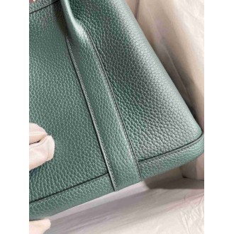 Hermes Garden Party 30 Handmade Bag in Vert Anglais Clemence Leather