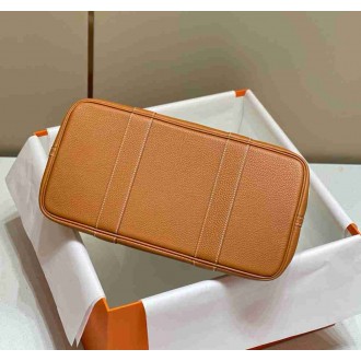 Hermes Garden Party 36cm Bag in Toile and Gold Leather