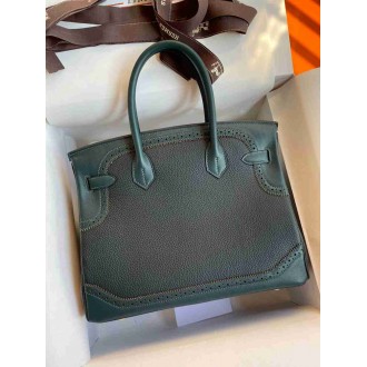 Hermes Ghillies Birkin 30cm Limited-edition Bag In Black Calfskin