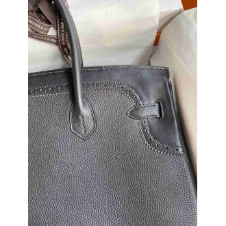Hermes Ghillies Birkin 35cm Limited-edition Bag In Black Calfskin