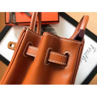 Hermes Gold Birkin 25cm Swift Handmade Bag