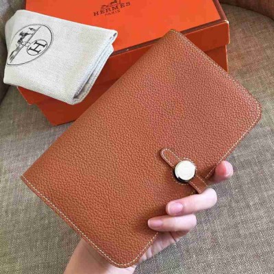 Hermes Gold Dogon Duo Combined Wallet
