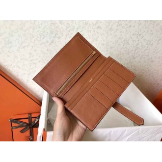 Hermes Gold Swift Bearn Gusset Wallet