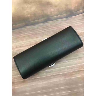 Hermes Handmade Egee Clutch In Black Swift Leather