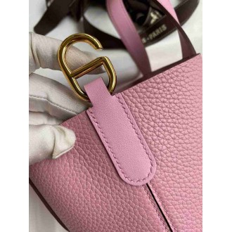 Hermes In The Loop 18 Handmade Bag in Mauve Sylvestre Clemence Leather