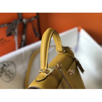 Hermes Kelly 25cm Sellier Bag In Yellow Epsom Leather