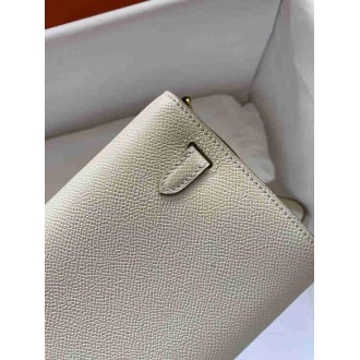 Hermes Kelly Classique To Go Wallet in Craie Epsom Calfskin