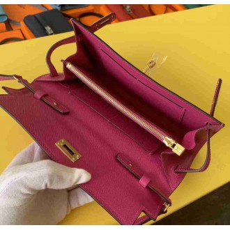Hermes Kelly Classique To Go Wallet In Magnolia Epsom Calfskin