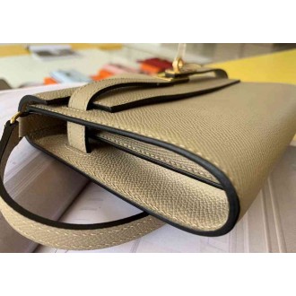 Hermes Kelly Classique To Go Wallet In Tourterelle Epsom Calfskin