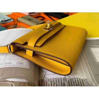 Hermes Kelly Classique To Go Wallet In Yellow Epsom Calfskin
