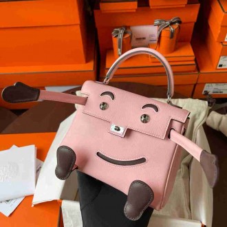 Hermes Kelly Doll Quelle Idole Bag in Rose Sakura Swift Calfskin