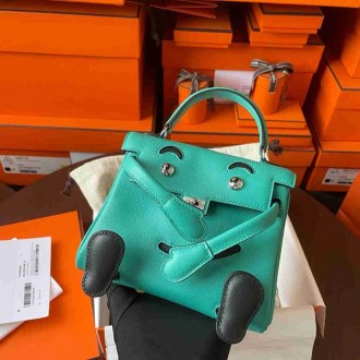 Hermes Kelly Doll Quelle Idole Bag in Vert Verone Swift Calfskin