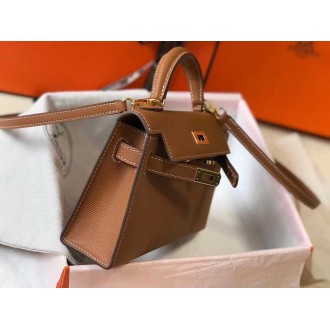 Hermes Kelly Mini II Bag In Gold Epsom Leather