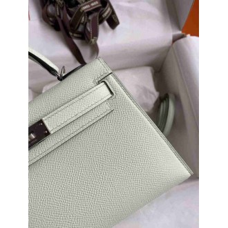 Hermes Kelly Mini II Sellier Handmade Bag in Vert Fizz Epsom Calfskin