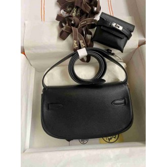 Hermes Kelly Moove Handmade Bag in Black Swift Calfskin