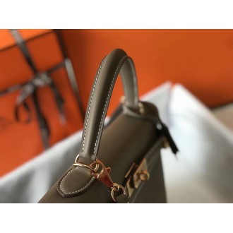 Hermes Taupe Epsom Kelly 32cm Sellier Bag