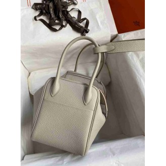 Hermes Lindy 26 Handmade Bag In Beton Clemence Leather