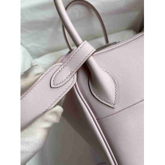 Hermes Lindy 26 Handmade Bag in Mauve Pale Swift Calfskin