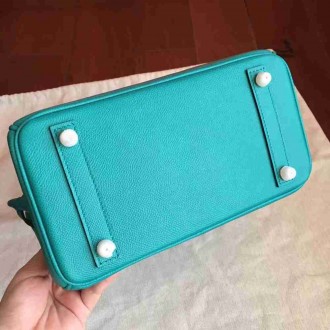 Hermes Malachite Birkin 25cm Epsom Handmade Bag