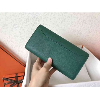 Hermes Malachite Epsom Constance Long Wallet