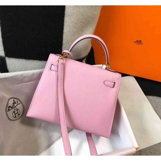 Hermes Mauve Sylvestre Epsom Kelly 25cm Sellier Bag GHW