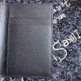 Hermes MC2 Euclide Card Holder In Black Epsom Leather