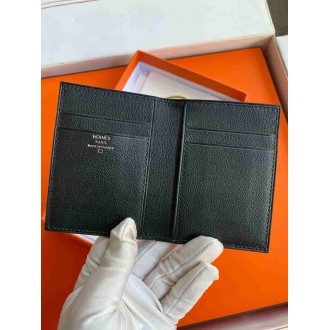 Hermes MC2 Euclide Card Holder in Black Matte Alligator Leather