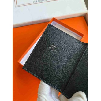 Hermes MC2 Euclide Card Holder in Black Shiny Alligator Leather