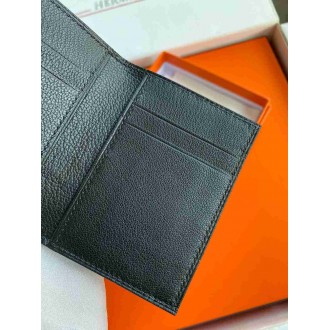 Hermes MC2 Euclide Card Holder in Black Shiny Alligator Leather