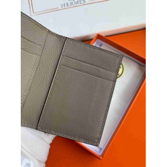 Hermes MC2 Euclide Card Holder in Blue Glacier Shiny Alligator Leather