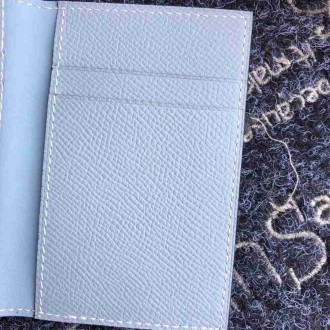 Hermes MC2 Euclide Card Holder In Blue Lin Epsom Leather