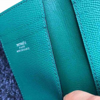 Hermes MC2 Euclide Card Holder In Green Epsom Leather